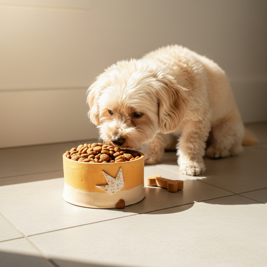 Ceramic pet bowl lifestyle image