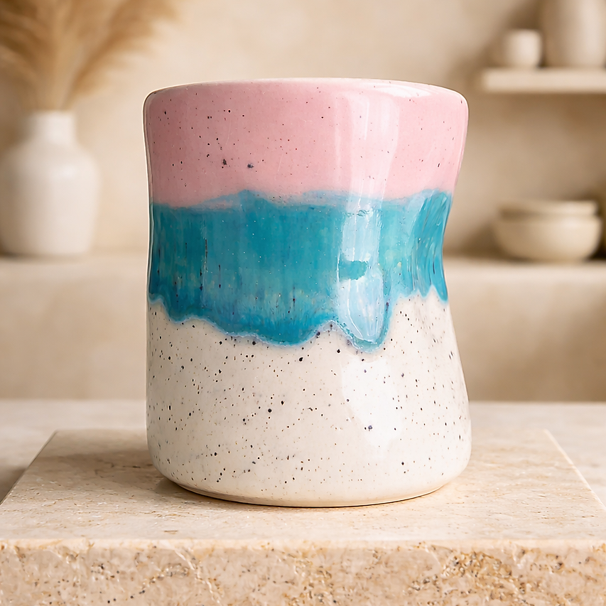 Hand-Crafted Ceramic Mug "Love in Every Sip"