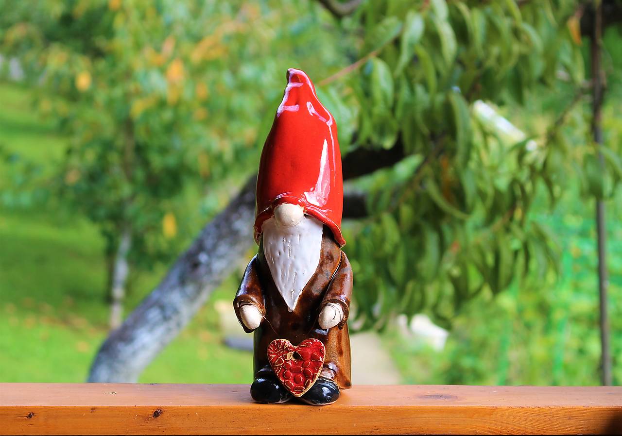 Title: Handmade Ceramic Gnome – The Heartfelt Home Guardian