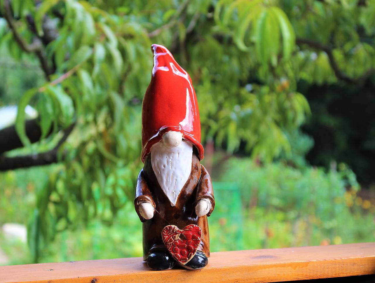 Title: Handmade Ceramic Gnome – The Heartfelt Home Guardian